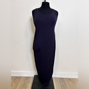 ◾️Charli Navy Blue Side Layer Maxi Dress
